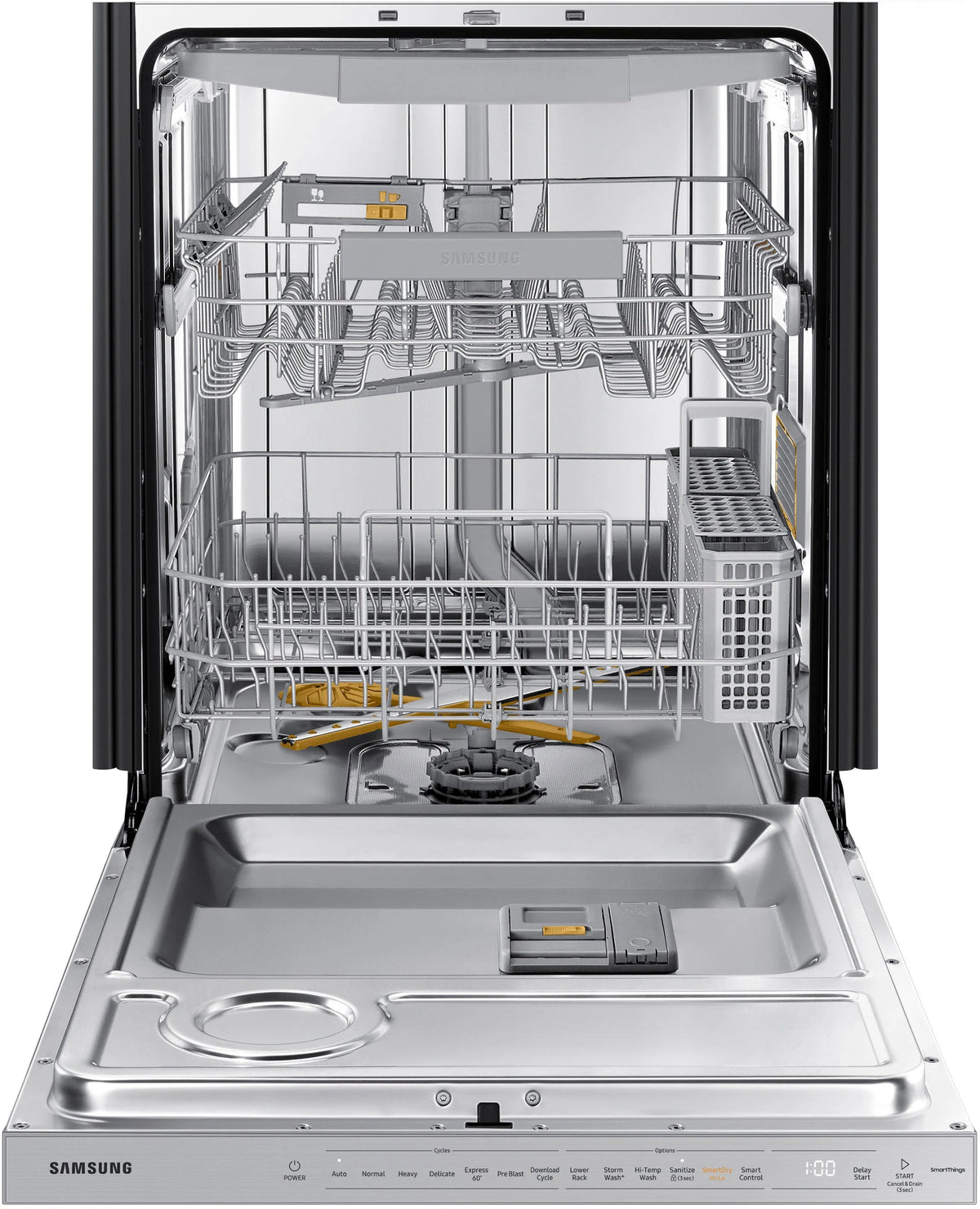 Samsung - Smart 42dBA Dishwasher with StormWash+ and Smart Dry - Stainless steel