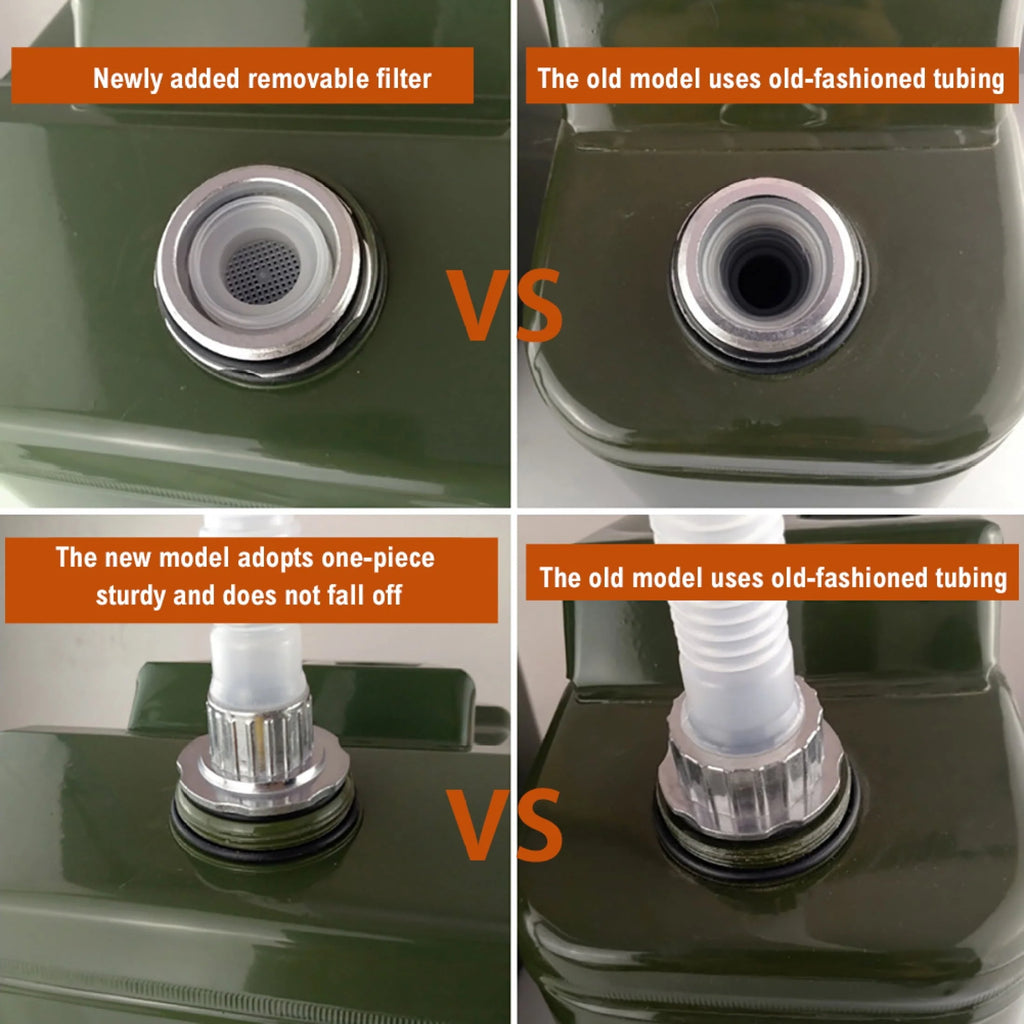 EUBUY 10L Green Metal Jerry Can Store Container for Petrol Oil Water Alcohol
