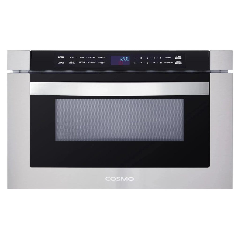 5 Piece Kitchen Package With 36 Gas Cooktop 30 Under Cabinet Range Hood 24 Single Electric Wall Oven 24 Built-In Microwave Drawer & French Door Refrigerator