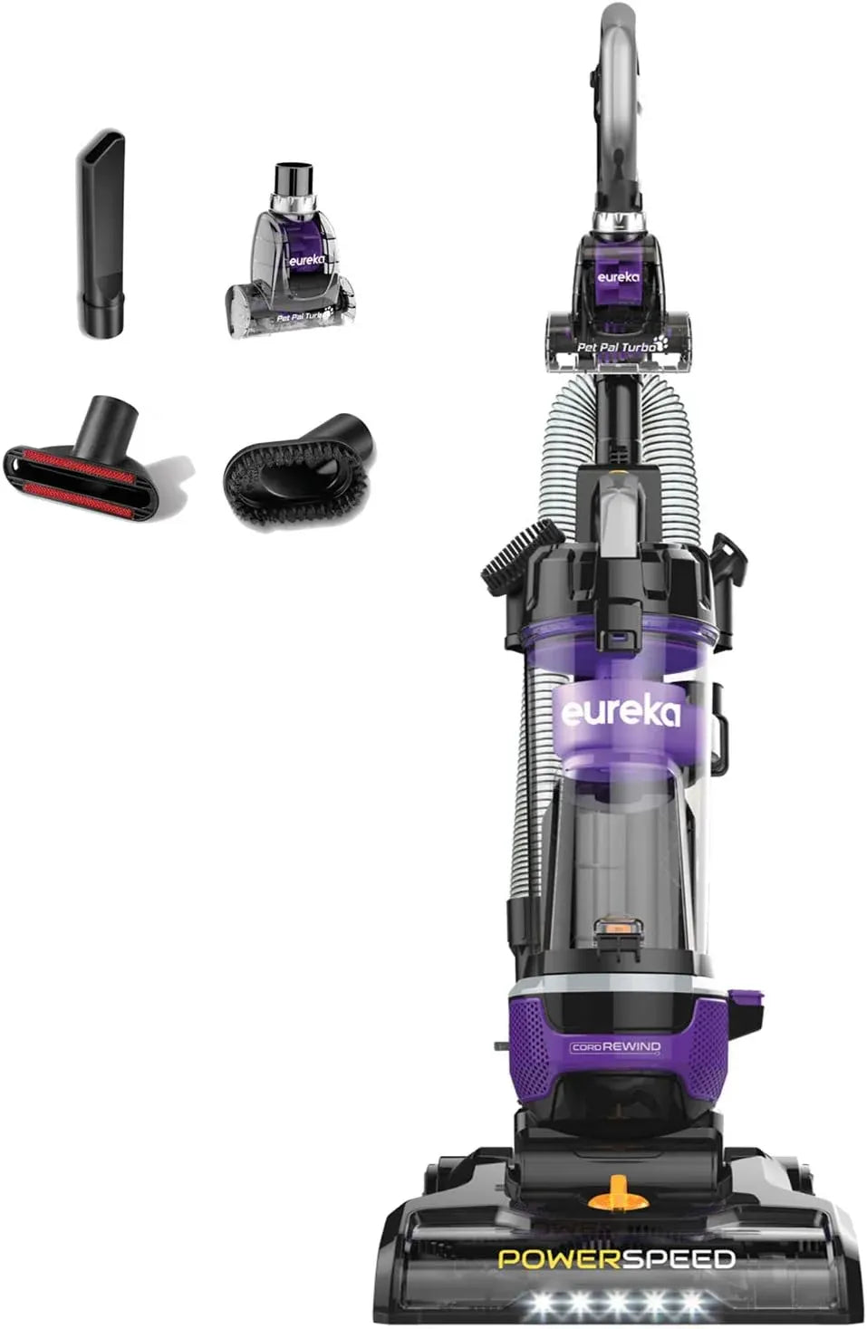 Eureka Pet Upright Vacuum Cleaner for Carpet and Hard Floor, Powerful Bagless Vacuum Cleaner for Home with HEPA Filter and Pet Tool, OmniVerse NEU801BL with QuickShift Technology, Blue