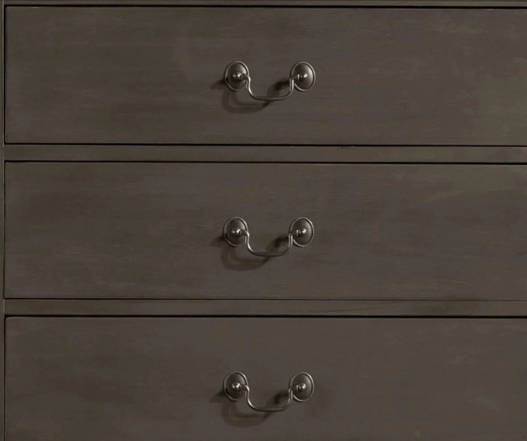 DeeHome Classic Louis Philippe Style Stained Gray Finish 1pc Chest of 5x Drawers Traditional Design Bedroom Furniture