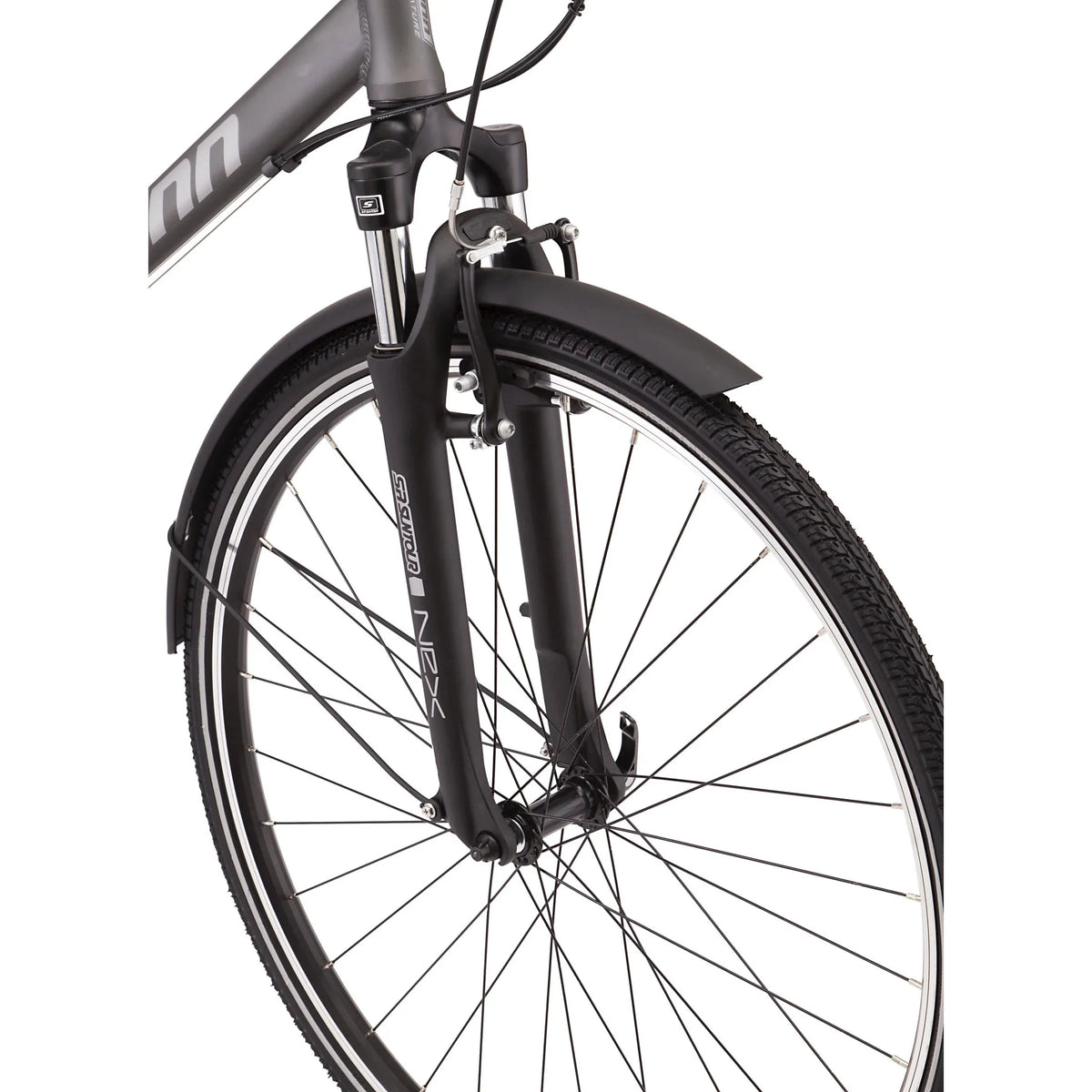 Schwinn Network 6c Hybrid Bike, 21 Speeds, Large 19.5 Mens Style Frame, 700c Wheels, Grey