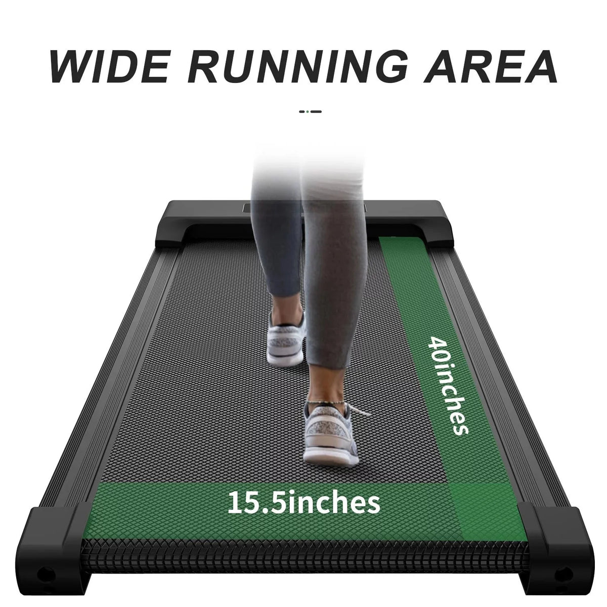 Bigzzia Treadmill 2 HP Portable Running Machine Walking Treadmill Exercise Maximum Weight 265 lbs Black