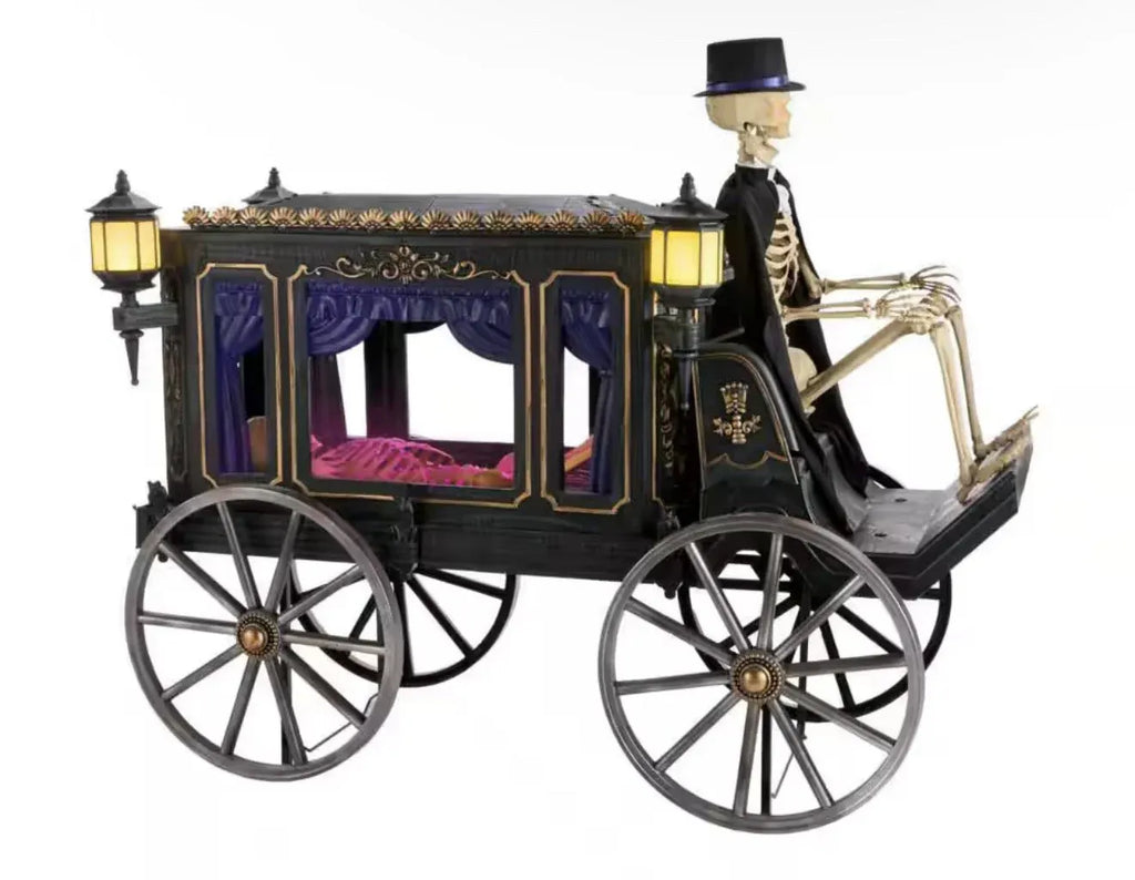 Home Accents Halloween Holiday 5 ft. Animated LED Hearse NEW FREE SHIPPING