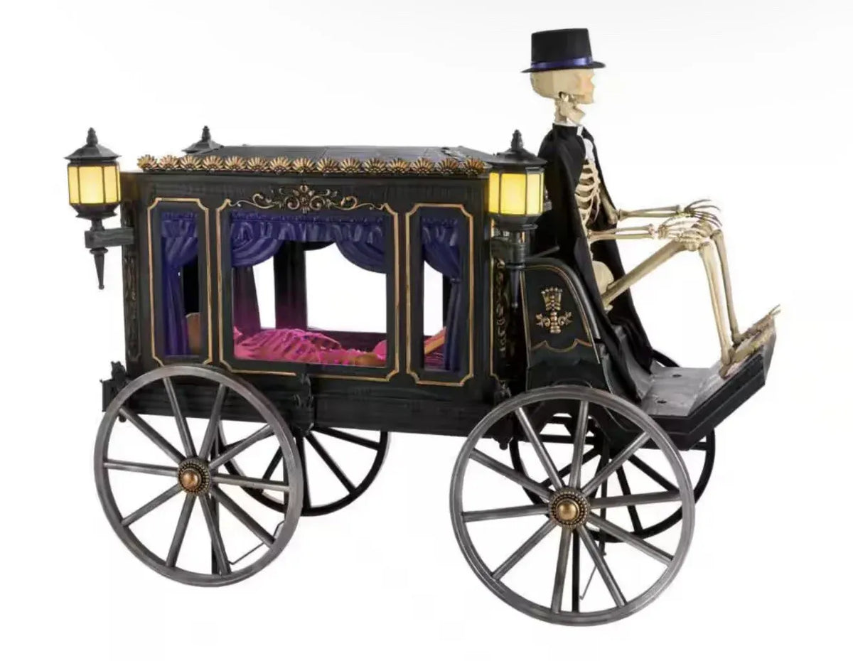 Home Accents Halloween Holiday 5 ft. Animated LED Hearse NEW FREE SHIPPING