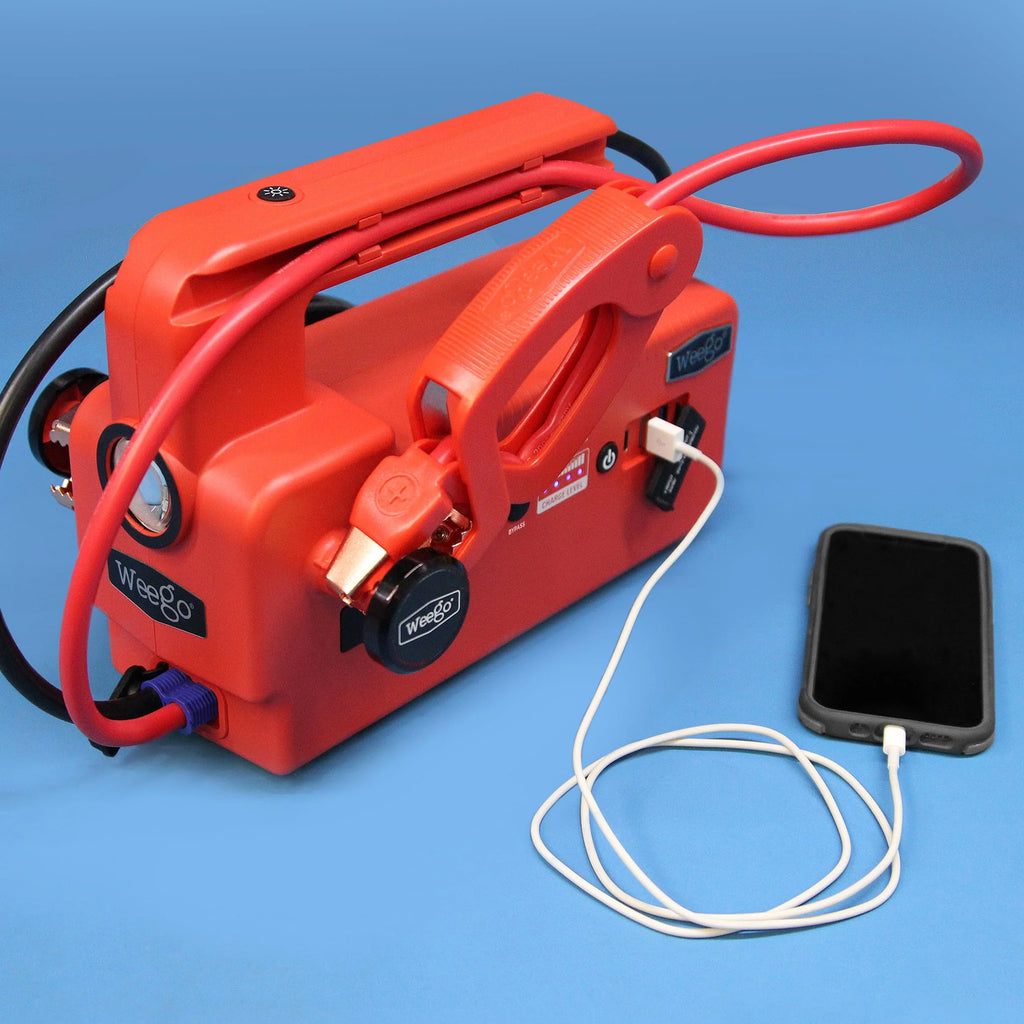 Weego 120 Portable 12V Lithium Jump Starter, 5000 Peak Amp, 1200A Cranking, USB Fast Charging