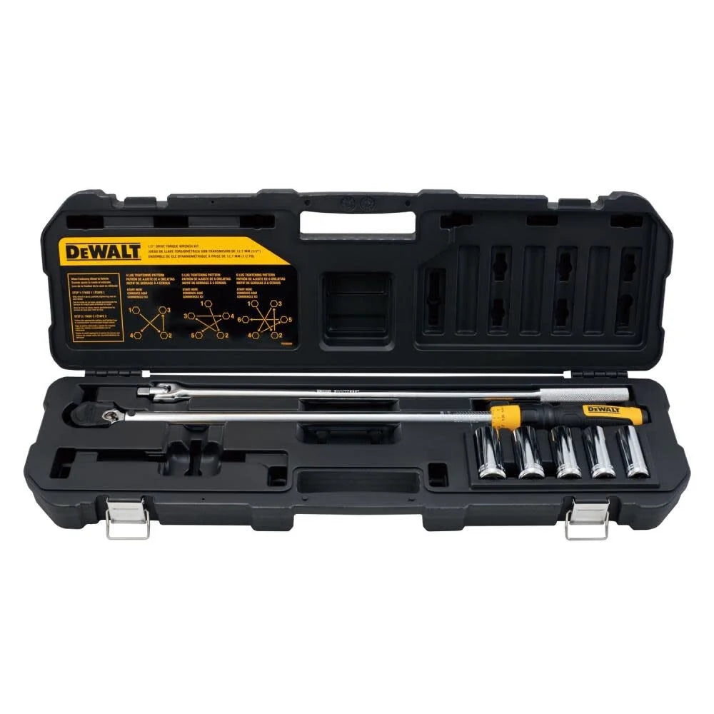 DW 1/2 Drive Torque Wrench Tire Change Kit 7pc DWMT17107 from DW