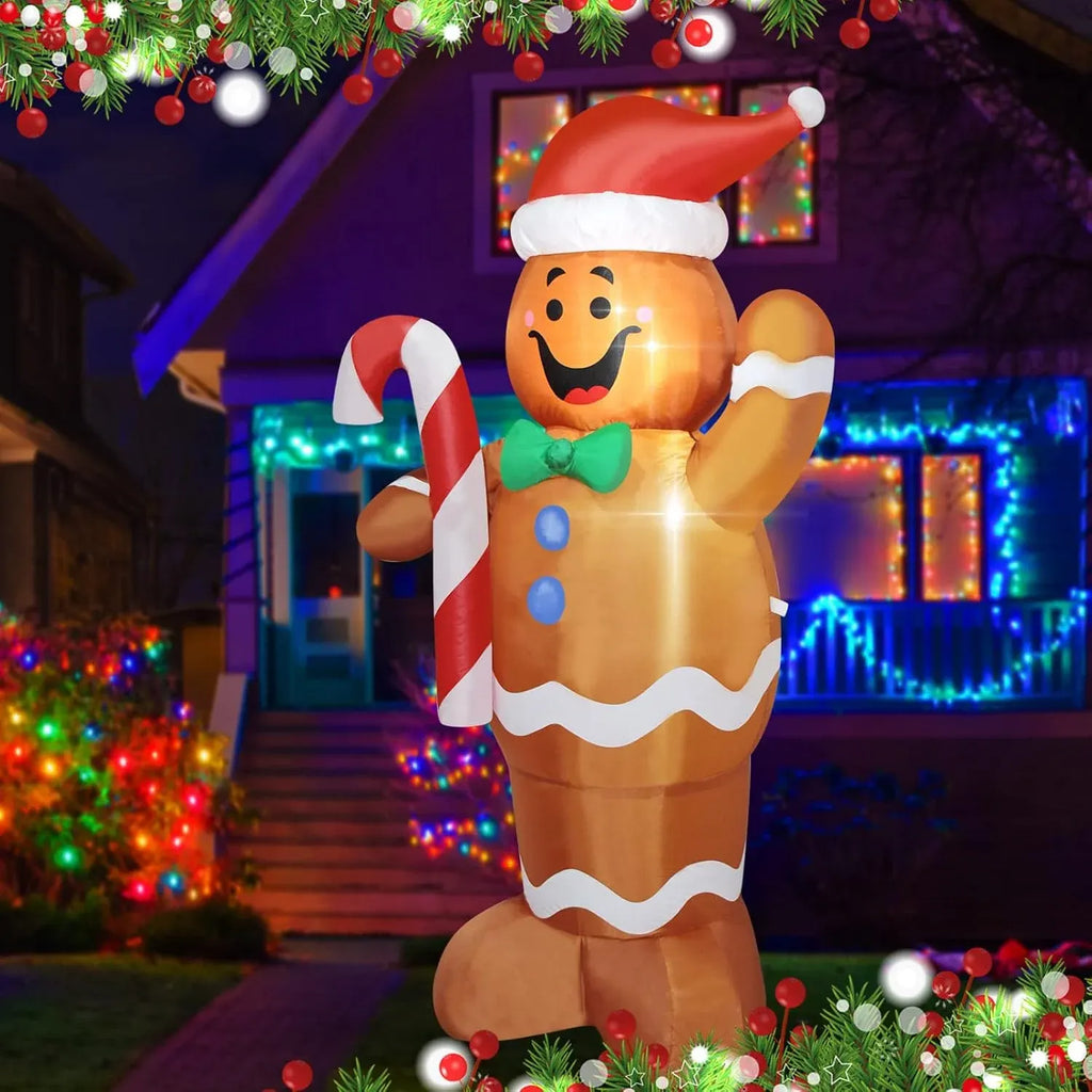 Christmas Inflatable Nutcracker Soldier Yard Decoration Lighted Blow Up Christmas Garden Lawn Decor 8 Feet (Nutcracker-3)
