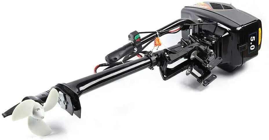 5HP Electric Outboard Motor, 1200W 48V Fishing Boat Engine, Long Shaft 508mm, Heavy Duty Trolling Motor, For Inflatable Fishing Boat Kayak