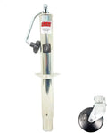 Southwest Wheel 5,000 lbs top Wind RAM Zinc A-Frame Trailer Jack w/ 6 Steel Caster Wheel