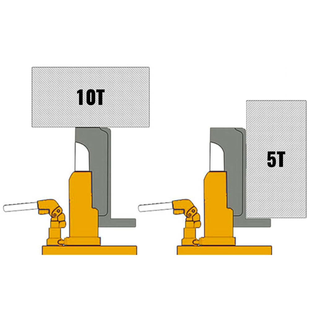 VEVOR Toe Jack Lift Hydraulic Machine Toe Jack Lift Air Hydraulic Toe Jack Proprietary Heat-Treated Steel (10 Ton Yellow)