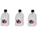 VP Racing Fuels Motorsport 5.5 Gal Utility Jugs w/ Hoses, White (3 Pack)