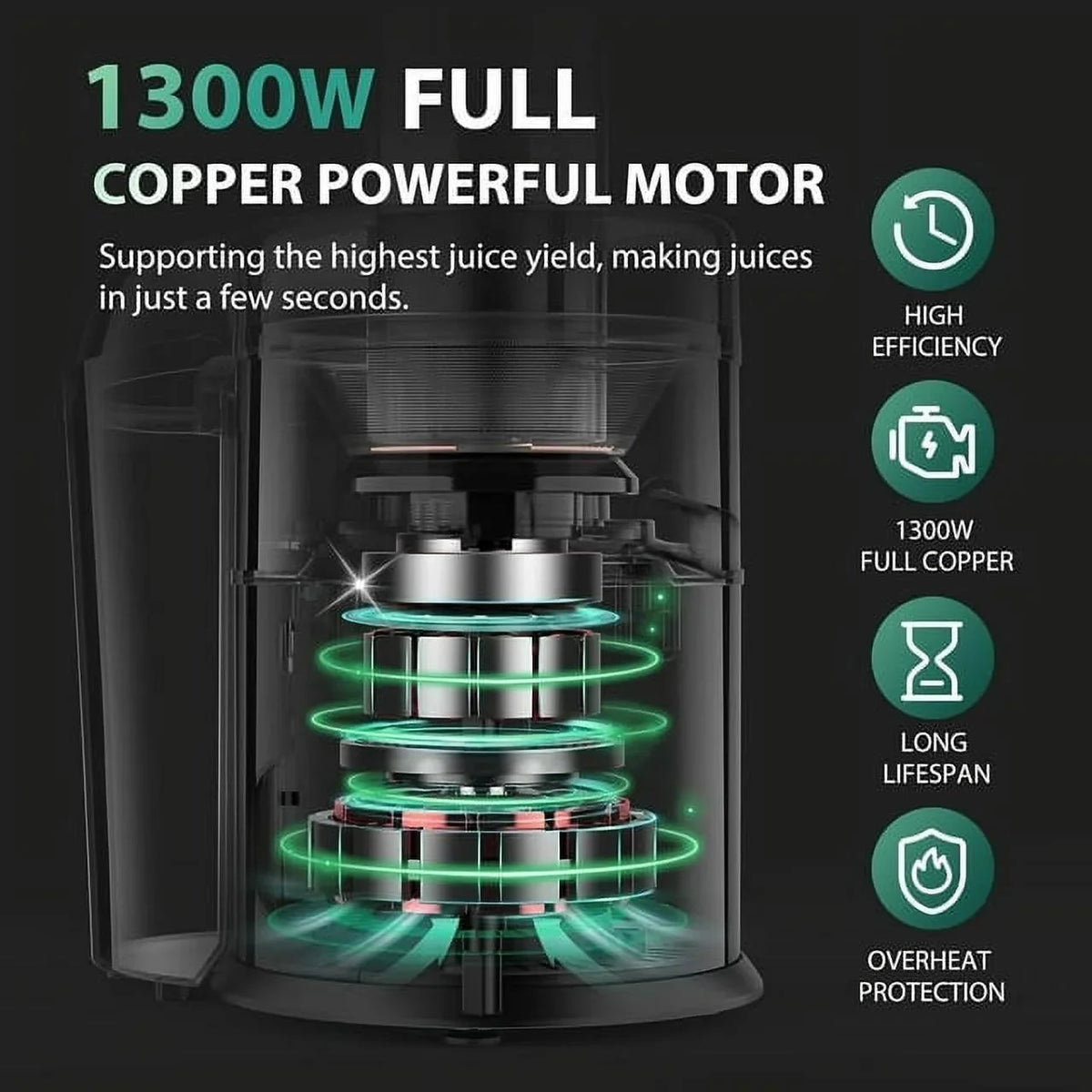 Centrifugal Juicer Machines Vegetable and Fruit,1100W Juice Extractor with 3 Feed Chute,BPA Free,Easy to Clean,High Juice Yield,Black