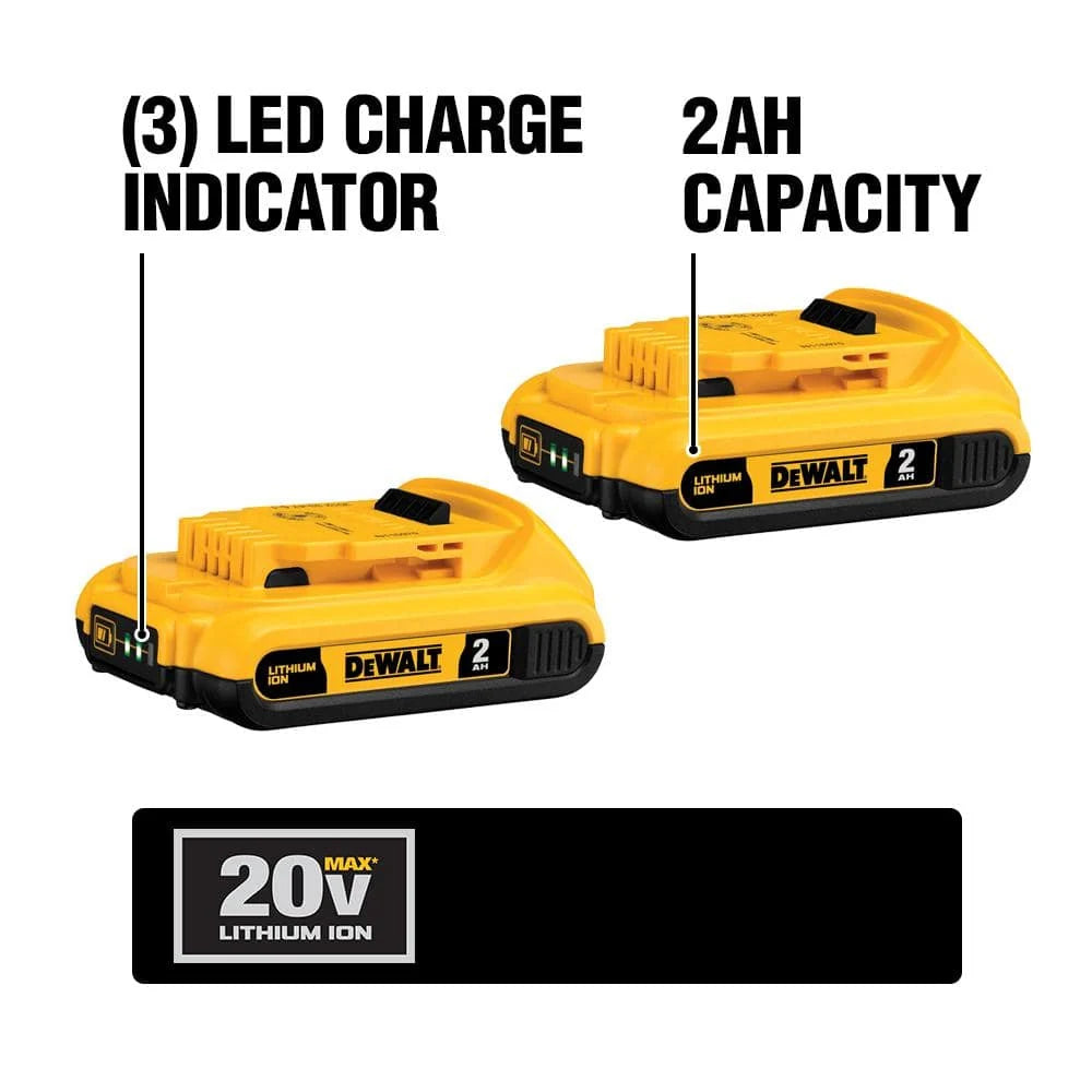 DEWALT 20V MAX Cordless 7 Tool Combo Kit with TOUGHSYSTEM Case, (1) 20V 4.0Ah Battery and (2) 20V 2.0Ah Batteries DCKTS781D2M1