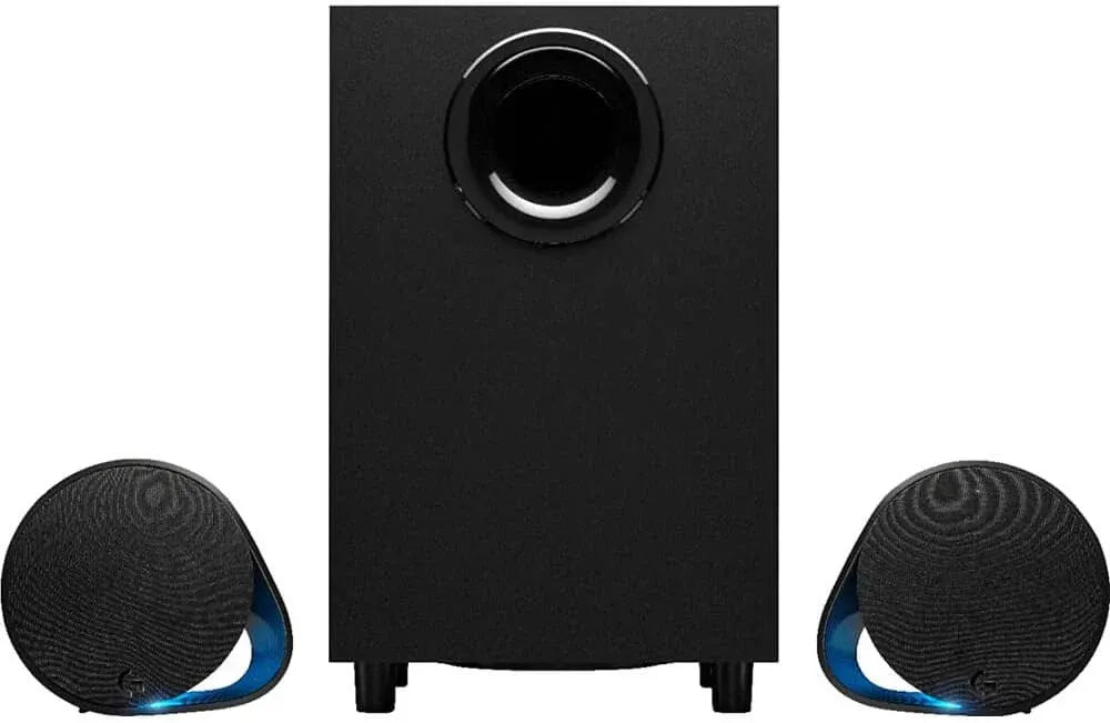 G560 PC Gaming Speaker System with 7.1 DTS:X Ultra Surround Sound, Game based LIGHTSYNC RGB, Two Speakers and Subwoofer, Bluetooth, USB, Immersive Gaming Experience - Black