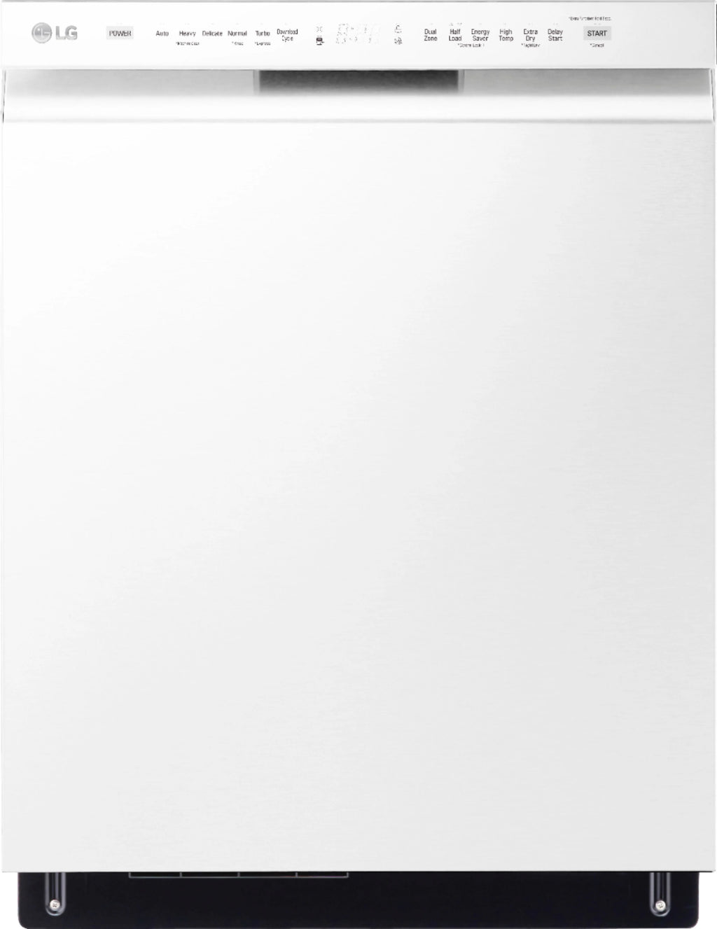 LG - 24 Front Control Smart Built-In Stainless Steel Tub Dishwasher with 3rd Rack, QuadWash, and 48dba - White