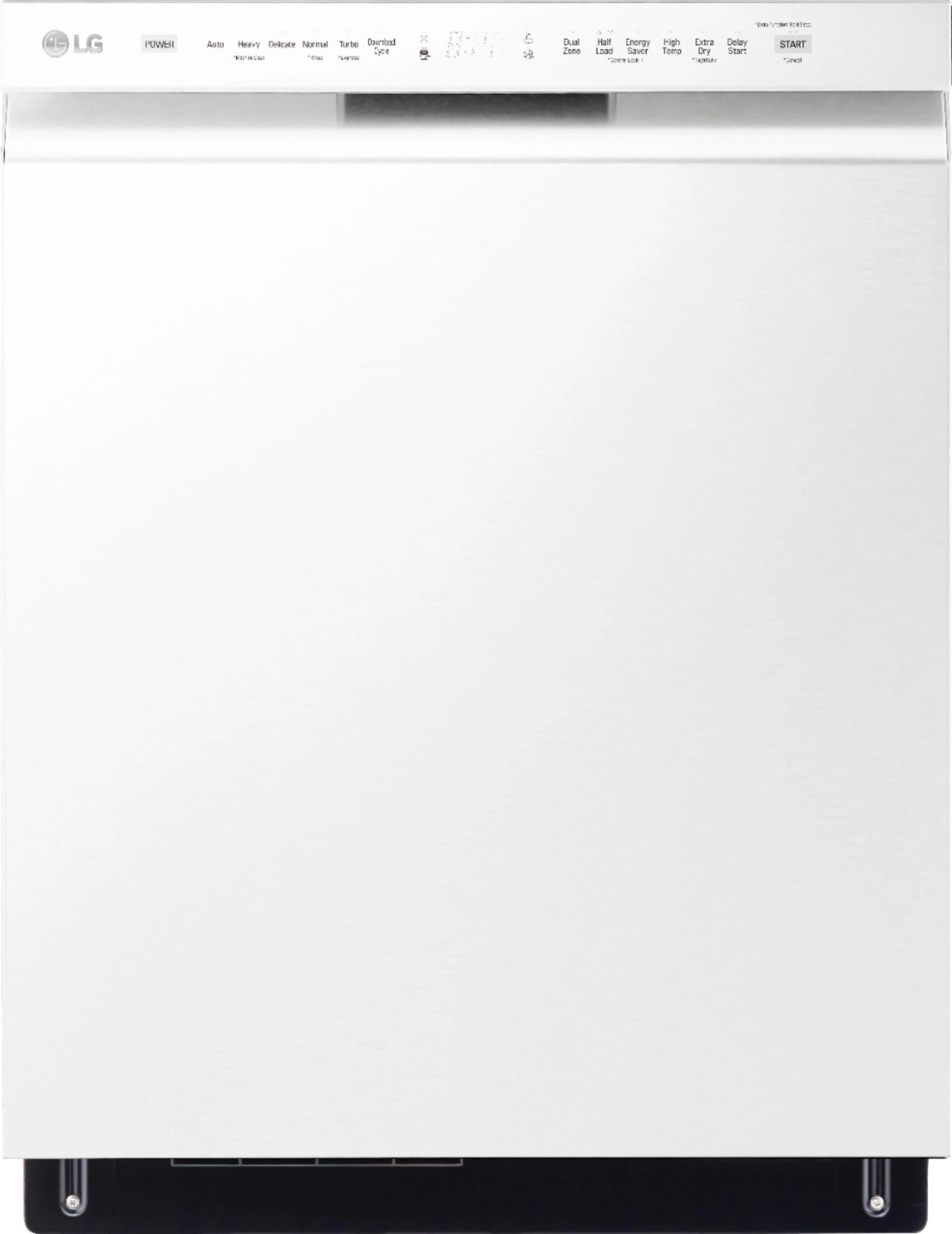 LG - 24 Front Control Smart Built-In Stainless Steel Tub Dishwasher with 3rd Rack, QuadWash, and 48dba - White