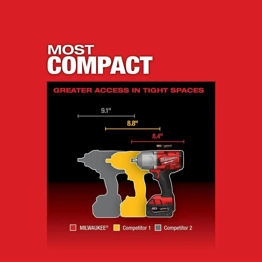 Milwaukee M18 FUEL High Torque 1/2 Impact Wrench with Friction Ring Kit 2767-22R from Milwaukee