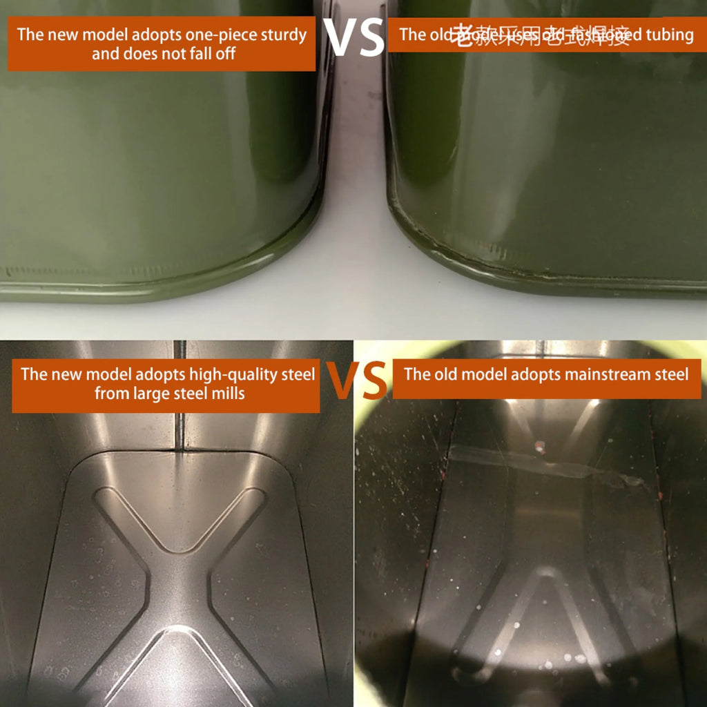 EUBUY 10L Green Metal Jerry Can Store Container for Petrol Oil Water Alcohol