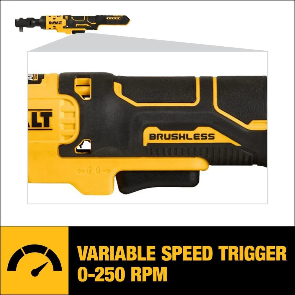 DW ATOMIC 20V MAX Ratchet Kit Brushless 3/8 DCF513D1 from DW