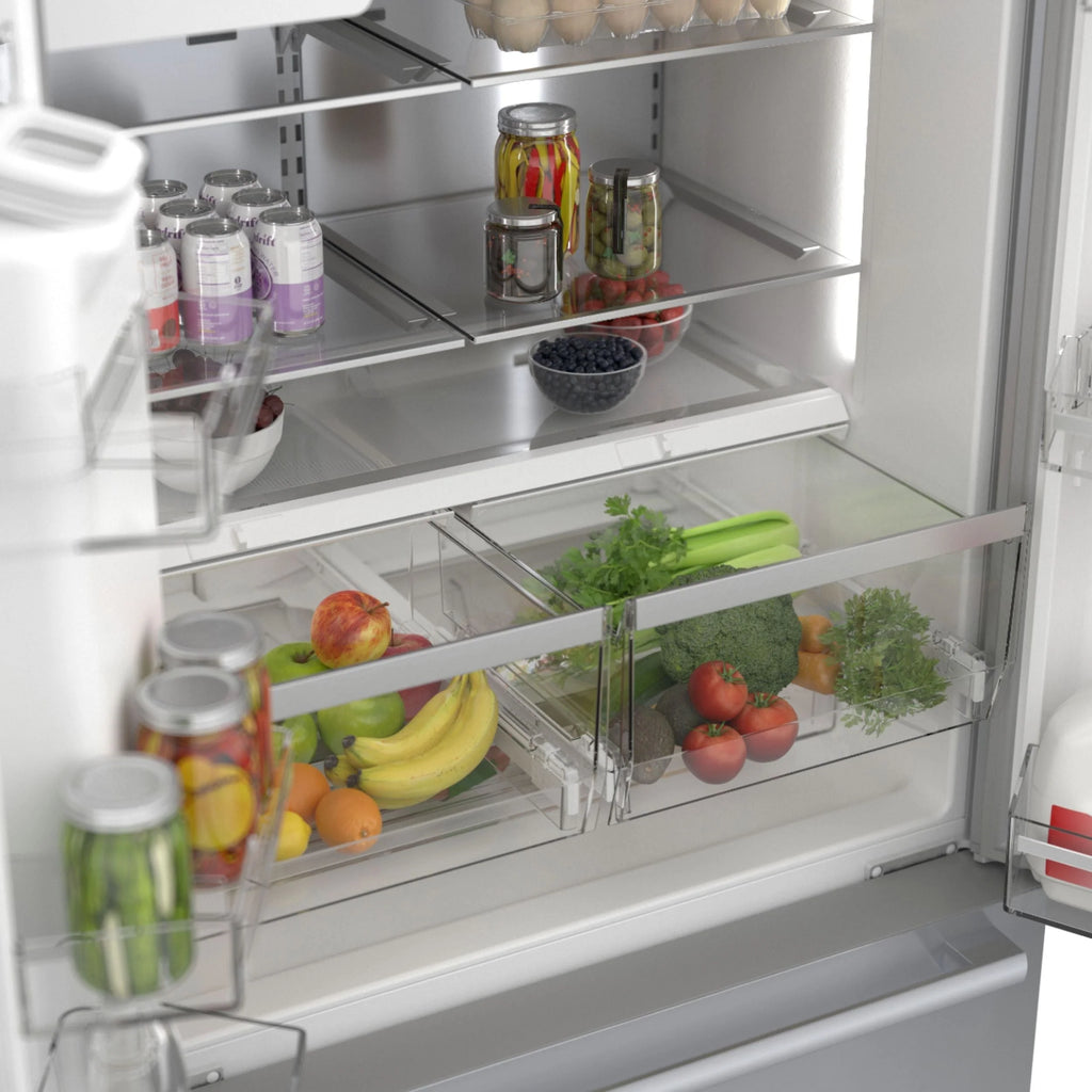 Bosch - 500 Series 21 Cu. Ft. French Door Counter-Depth Smart Refrigerator with External Water and Ice Maker - Stainless steel