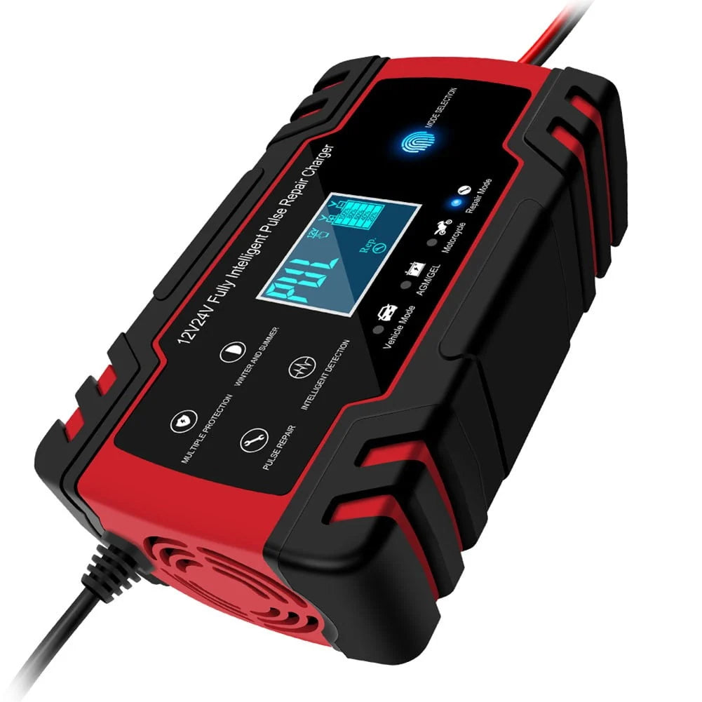 Car Battery Charger 12V /24V Smart Fully Automatic Battery Repair Pulse Charger
