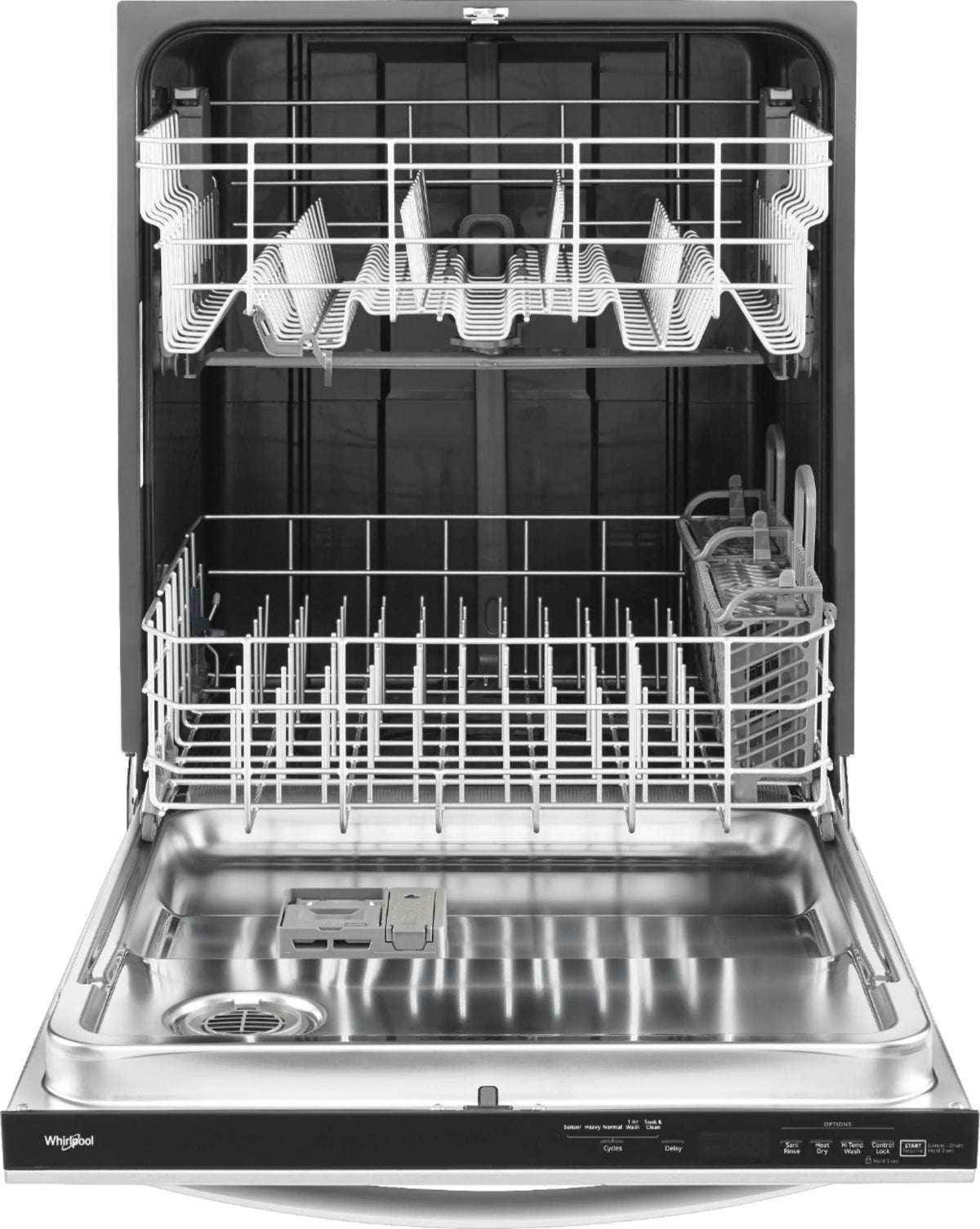 Whirlpool - 24 Built-In Dishwasher - Stainless steel