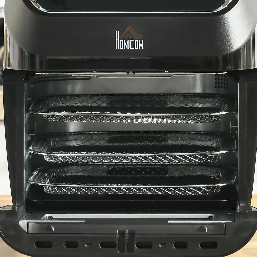 GFVCNIO 12 QT Air Fry Oven 8 In 1 Countertop Oven Combo with Air Fry Roast Broil Bake and Dehydrate 1700W with Accessories and LED Display Black