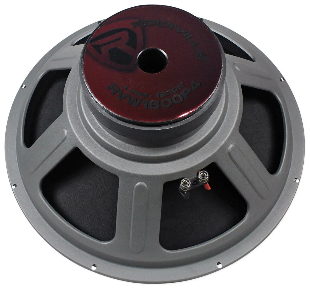 Rockville RVW1800P4 1800 Watt 18 Mid-Bass Driver Car Audio Speaker Mid-Range
