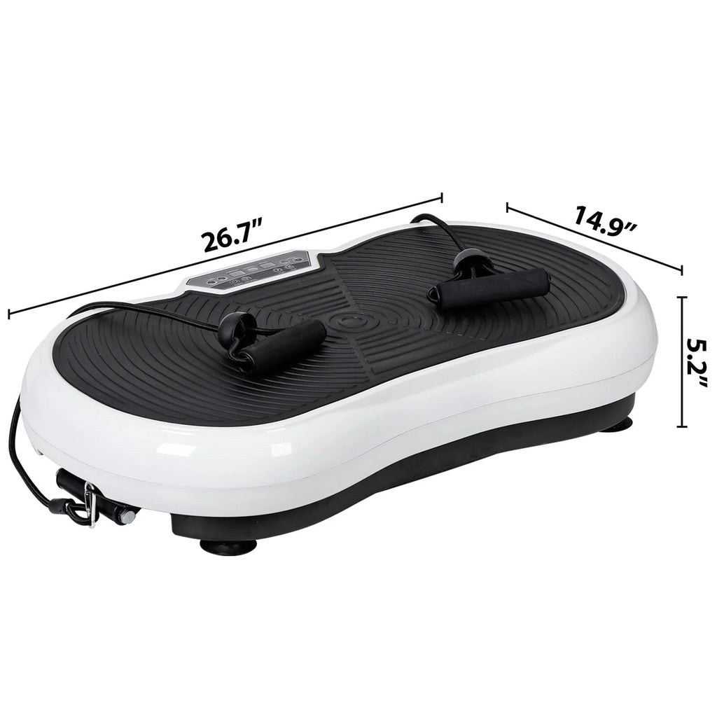 Vibration Plate Exercise Machine Training Equipment for Weight Loss Toning Whie