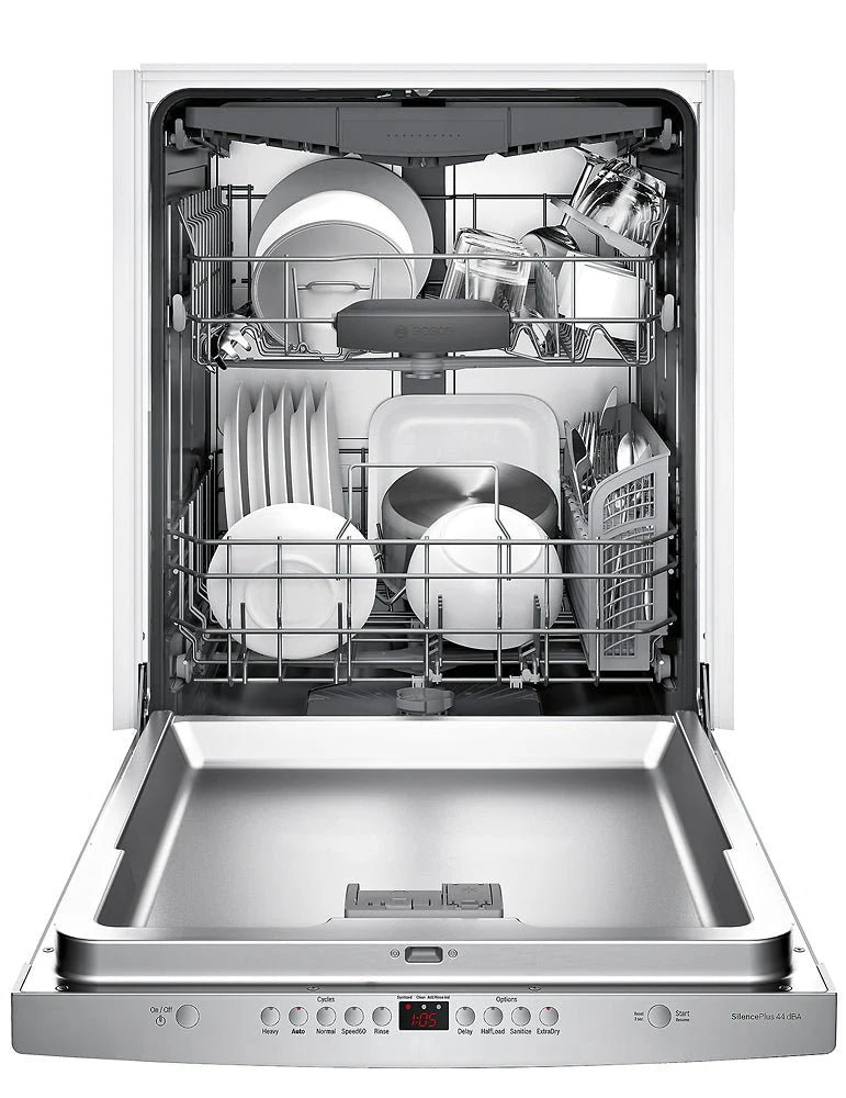 Bosch - 300 Series 24 Scoop Handle Dishwasher with Stainless Steel Tub - Stainless steel