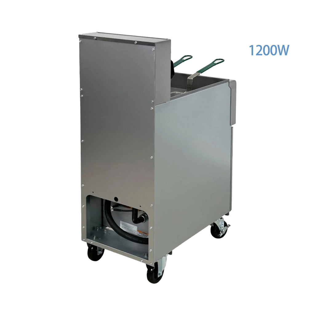 40lbs Electric Deep Fryer 220V, Commercial Fryer with Two Basket 1200W