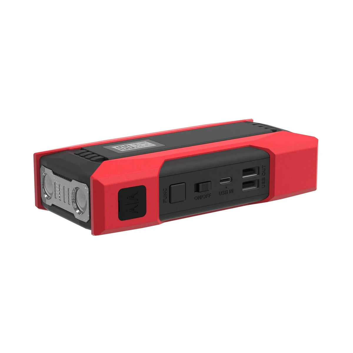Meterk 1500A Peaks 10000mAh Car Jump Starter QC3.0 Fast Charging with LED Digital Display/Dual USB/Safety Hammer/LED Light/Multiple Protections 12.0V Car Battery Booster Pack Support Low-Tempera