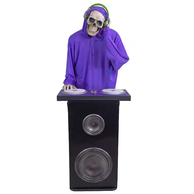 Haunted Living 5.5Ft Bluetooth Reaper DJ Skeleton Animatronic