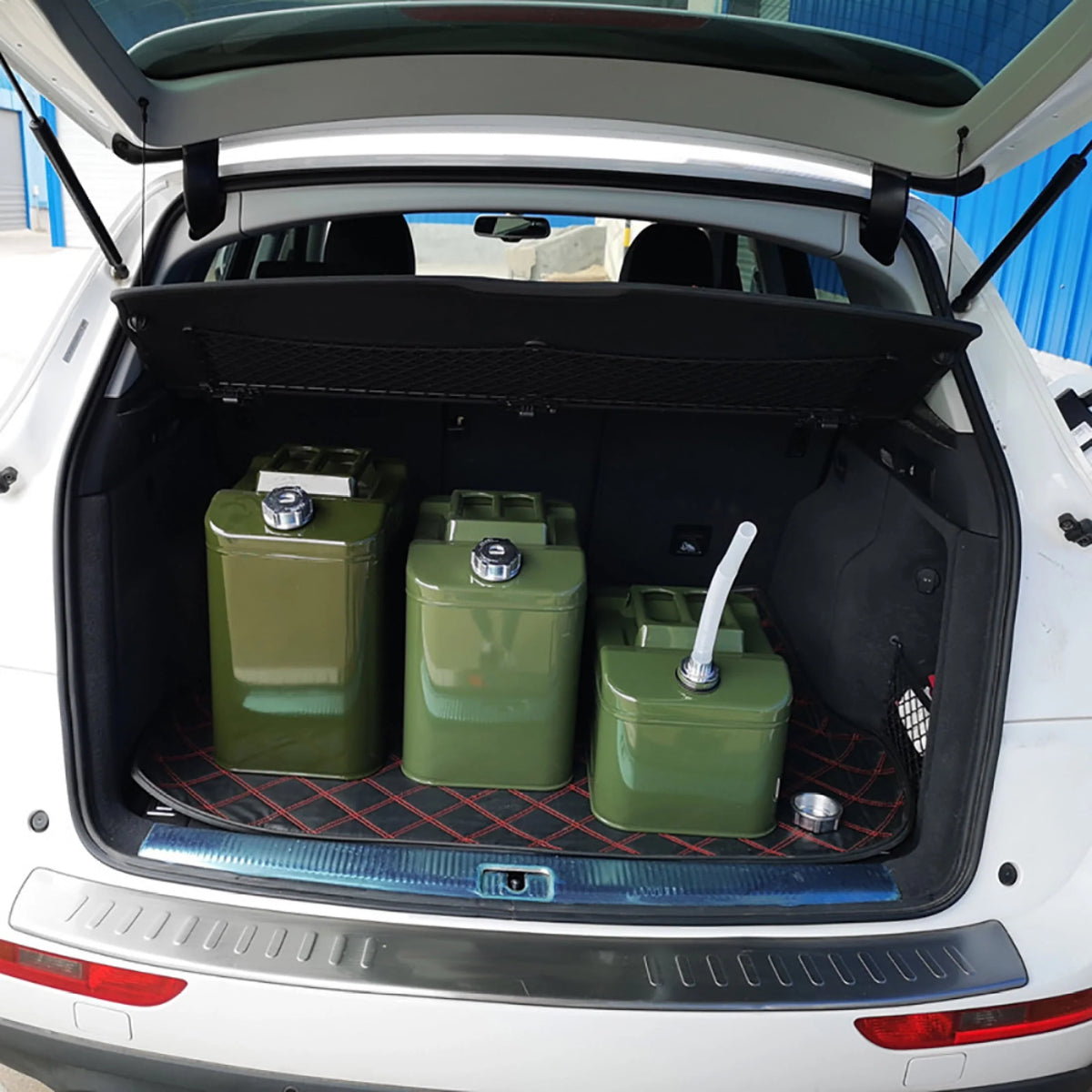 EUBUY 10L Green Metal Jerry Can Store Container for Petrol Oil Water Alcohol