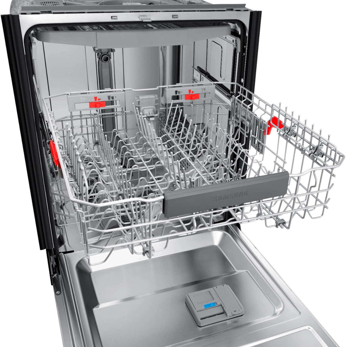 Samsung - StormWash 24 Top Control Built-In Dishwasher with AutoRelease Dry, 3rd Rack, 42 dBA - Stainless steel