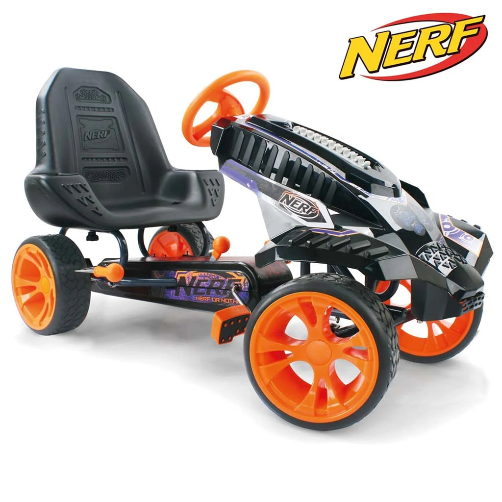 Nerf Battle Racer Ride-on Pedal Go-Kart for Boys and Girls, Multi-color