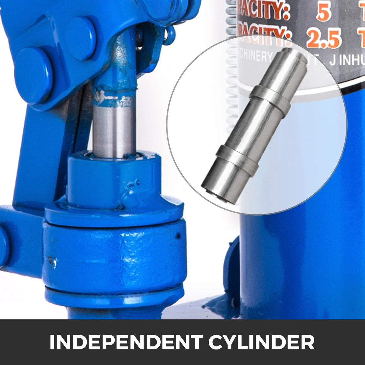 VEVORbrand Toe Jack Lift Hydraulic Machine Toe Jack Lift Air Hydraulic Toe Jack Proprietary Heat-Treated Steel (2.5-5Ton Blue)