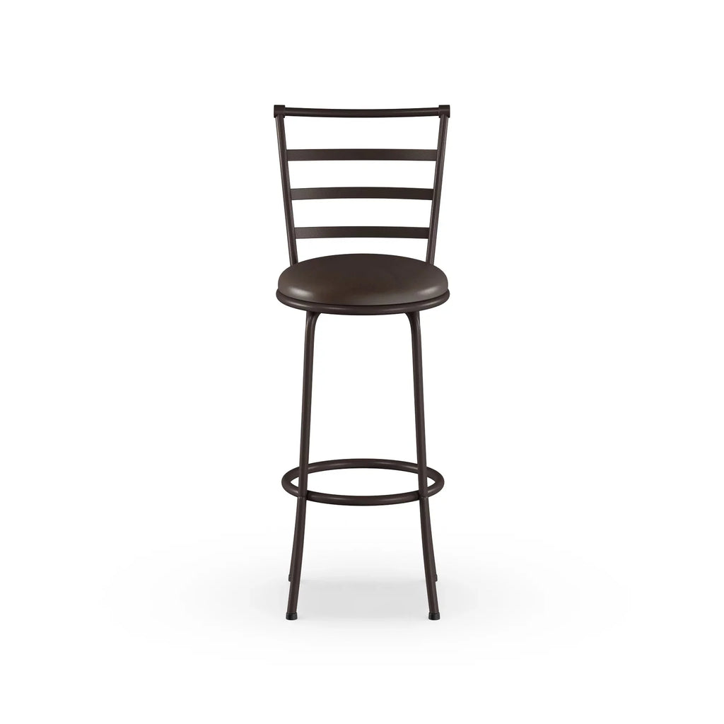 Mainstays Adjustable 24 or 29 Swivel Bar stool， Bronze Finish and PU Leather， Set of 3