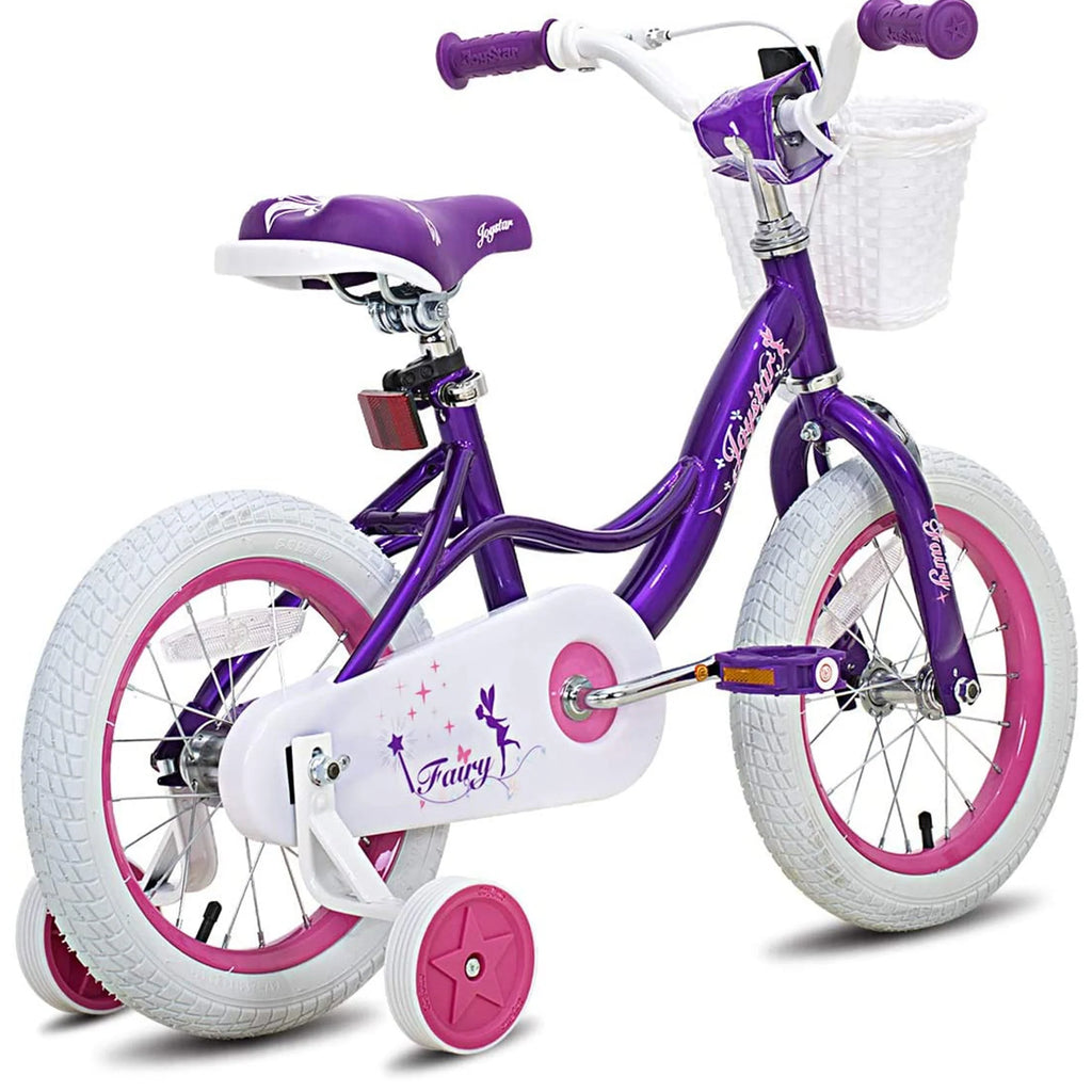 Fairy 16 Inch Kids Bike w/ Training Wheels for Ages 4 to 7, Purple (Open Box)