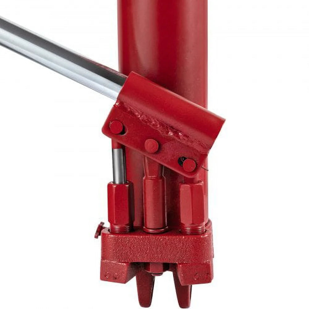 Vevor 1763 lbs 8-Tons Hydraulic Long Ram Jack with Dual Piston Pump & Clevis Base, Red