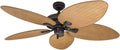 Honeywell Palm Valley 52 Bronze Tropical Ceiling Fan with 5 Palm Blades, 4 Arm Light Kit, Pull Chains & Reverse Airflow