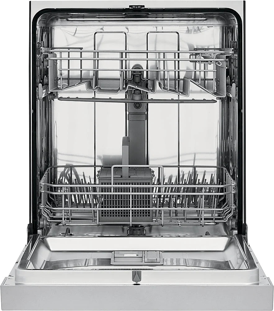 Frigidaire - 24 Compact Front Control Built-In Dishwasher with Stainless Steel Tub, 52 dBA - Stainless steel