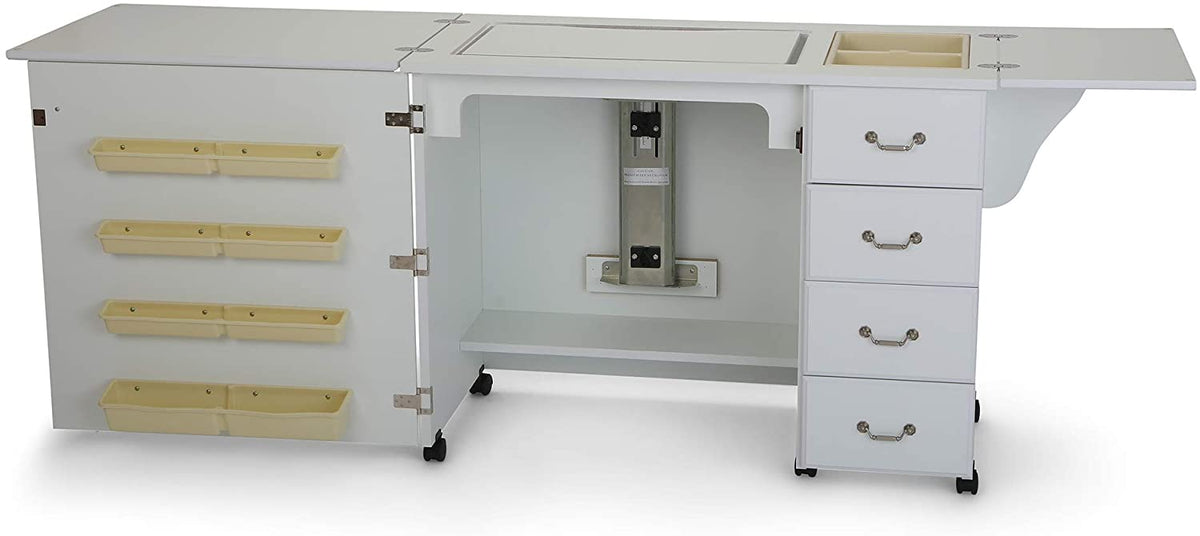 353 Sewing Cabinet with Airlift and Storage, Black