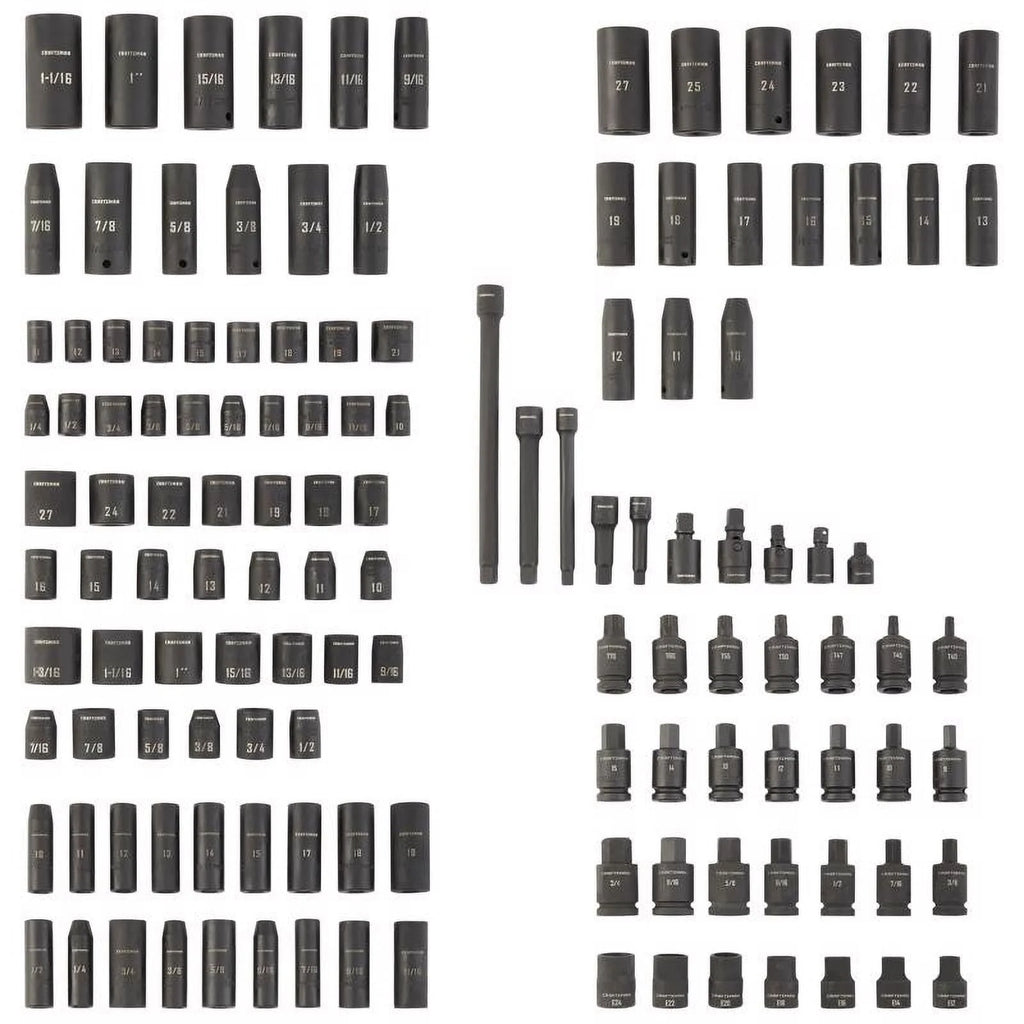 Craftsman 1/4 & 3/8 & 1/2 in. drive SAE 6 Point Mechanic's Tool Set 130 pc