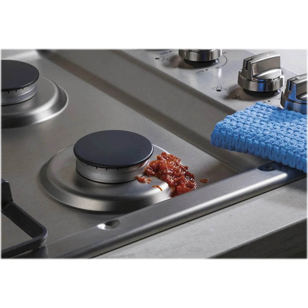 GE - 30 Built-In Gas Cooktop - Stainless steel