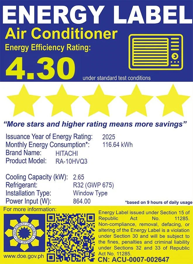1 HP Window Air Conditioner Inverter