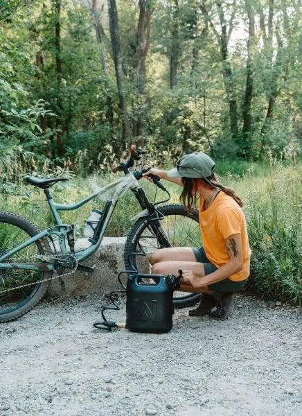 WaterPORT GoSpout 2 Gallon Portable Water Tank with Hose and Sprayer for Camping Showers, Rinsing Overlanding Gear, Vehicle Water Storage, Off Road Showers
