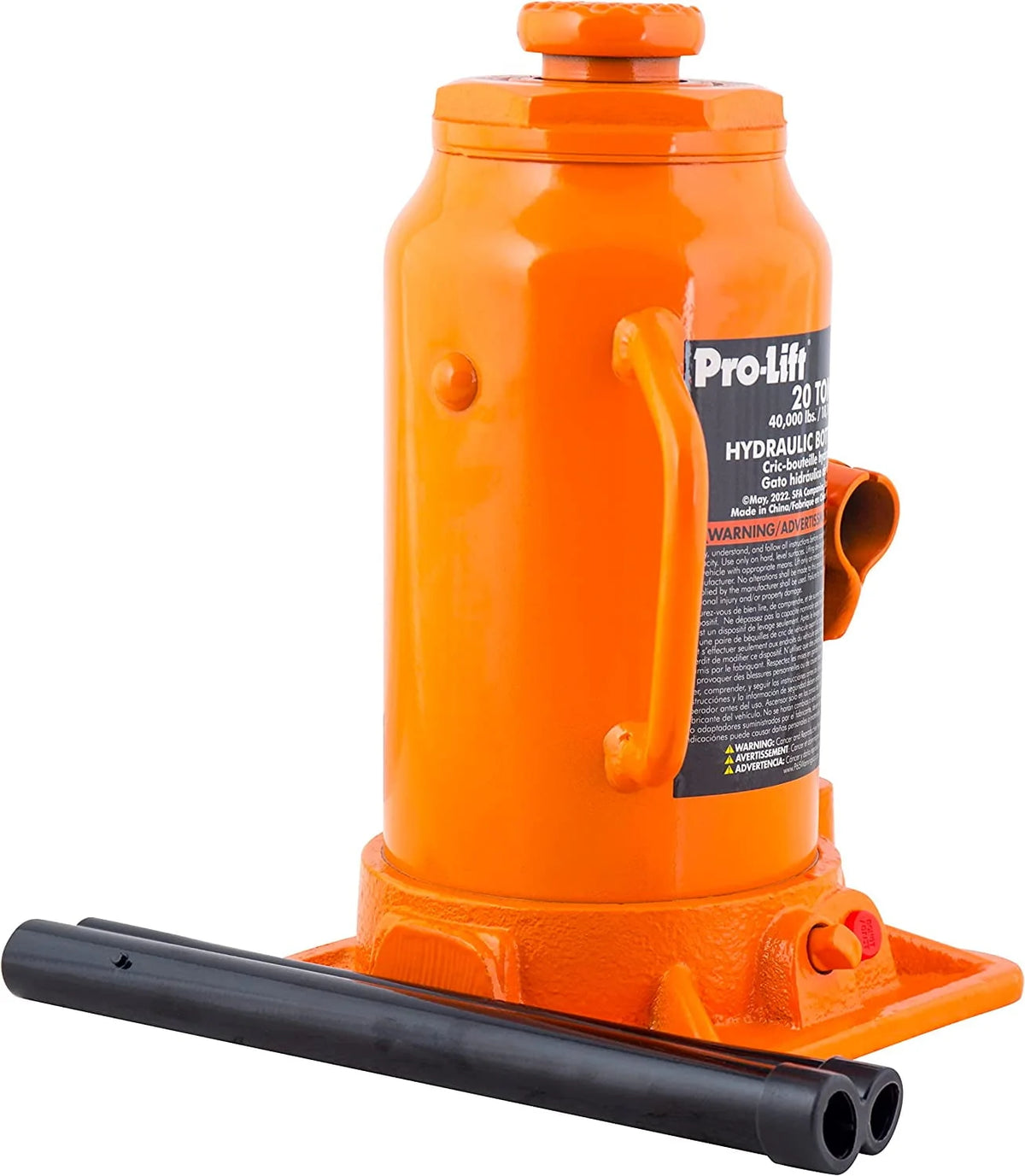 Pro-Lift 20 Ton Hydraulic Bottle Jack - Portable Car Jack 40000 Lbs Capacity with Pump Handle for Car Sedans SUV