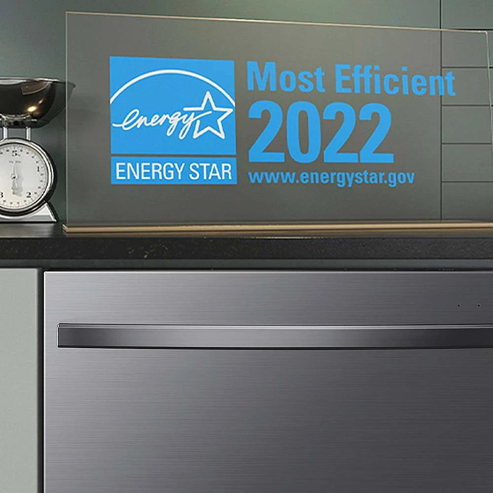 Samsung - Smart 42dBA Dishwasher with StormWash+ and Smart Dry - Black stainless steel
